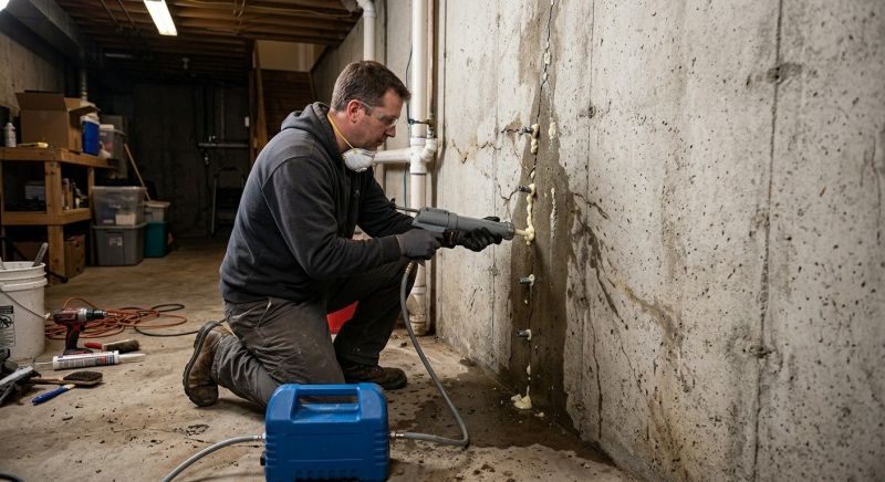 Basement Crack Repair in Hastings, MI