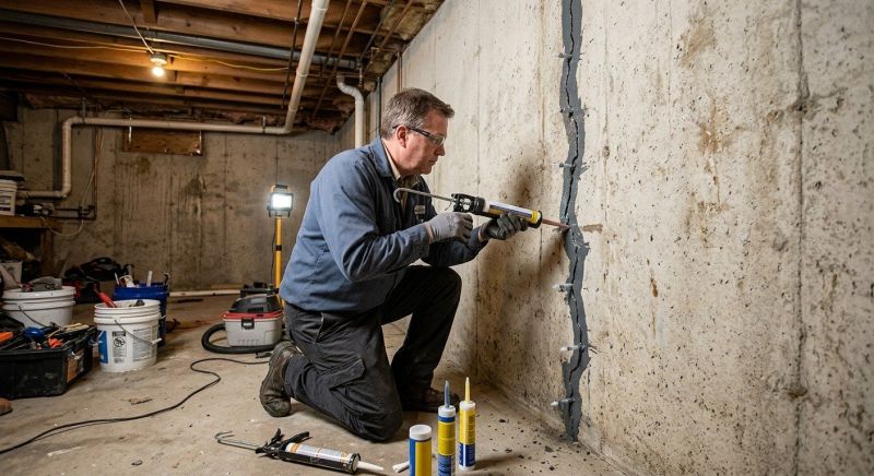 Basement Crack Repair in Hastings, MI