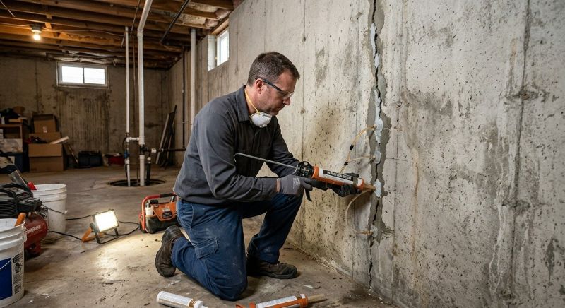 Basement Crack Repair in Hastings, MI