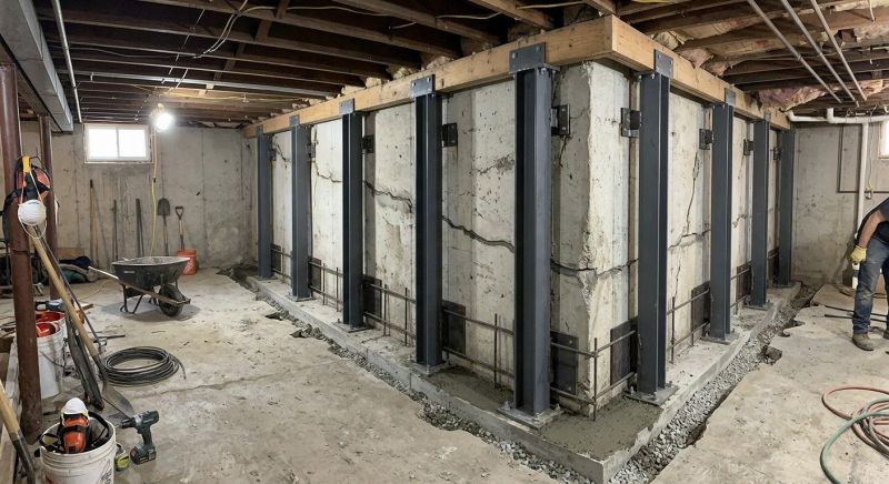 Basement Stabilization in Hastings, MI