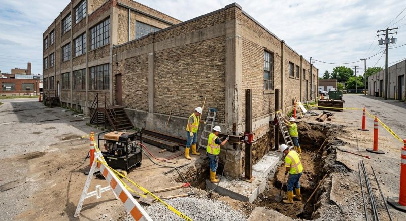 Building Foundation Repair in Sunfield, MI