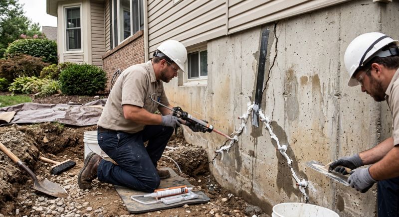 Cracked Foundation Repair in Alto, MI