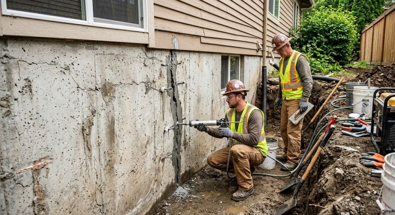 Cracked Foundation Repair in Hastings, MI
