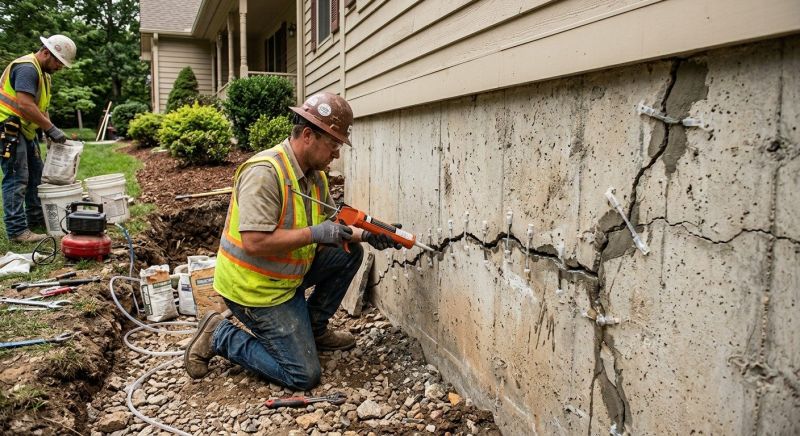 Cracked Foundation Repair in Otsego, MI