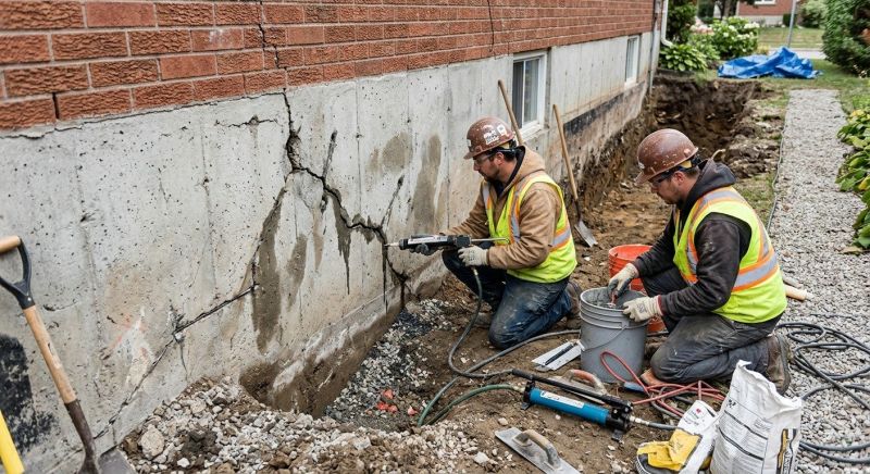 Cracked Foundation Repair in Saranac, MI