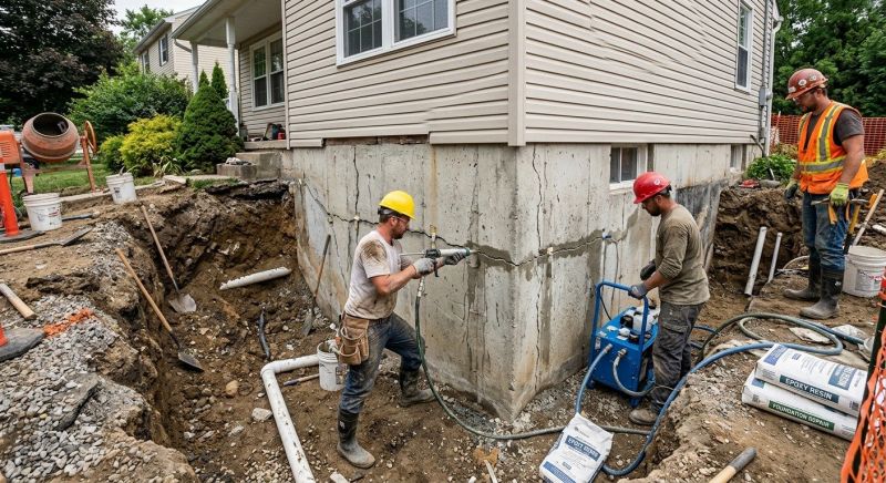 Cracked Foundation Repair in Shelbyville, MI