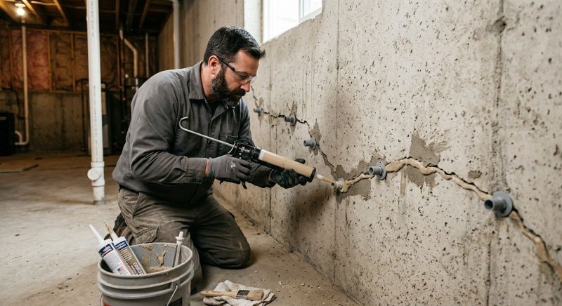 Cracked Foundation Repair in Shelbyville, MI