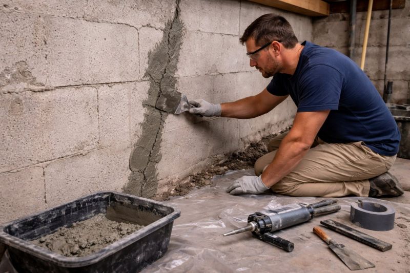 Foundation Crack Repair in Hastings, MI