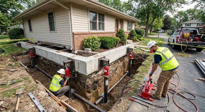 Foundation Jacking in Charlotte, MI
