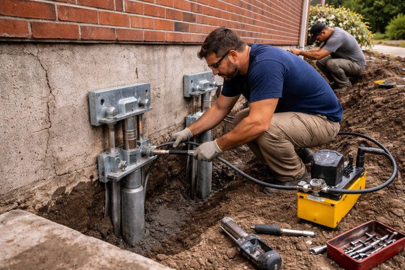 Foundation Pier Repair in Hastings, MI
