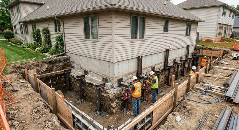 Foundation Underpinning in Hastings, MI