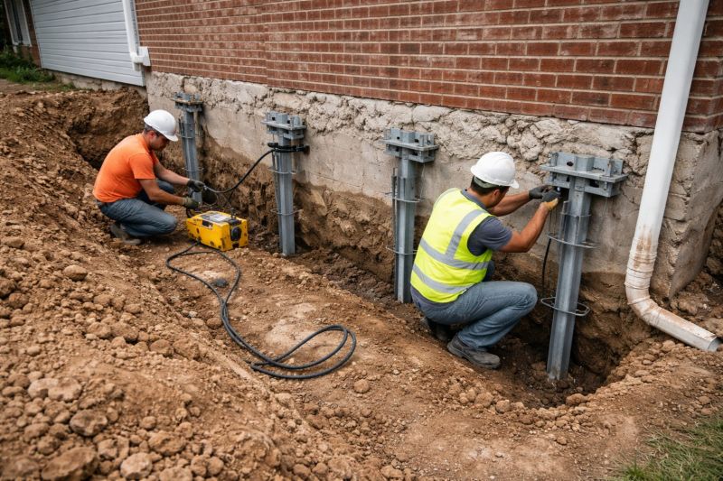 Helical Piers Installation in Hastings, MI