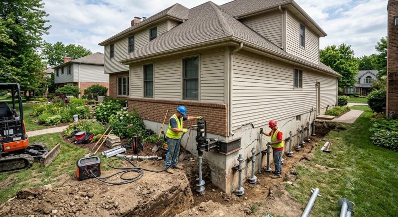 Helical Pile Installation in Hastings, MI