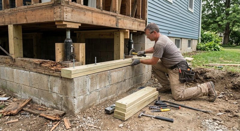 House Foundation Repair in Plainwell, MI