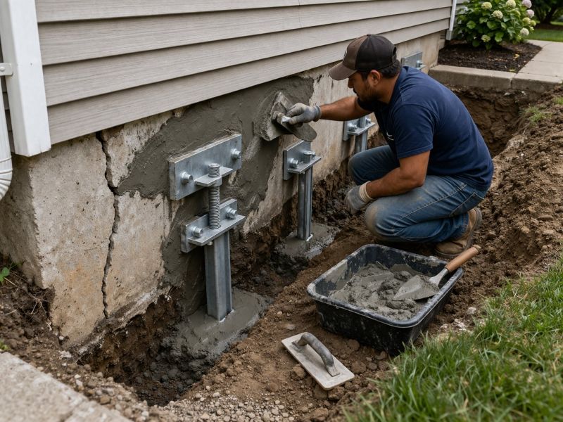 House Foundation Repair in Shelbyville, MI