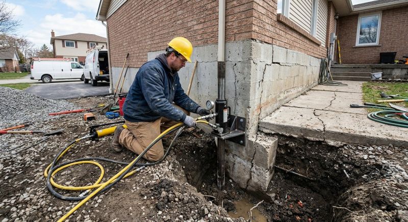 Sinking Foundation Repair in Byron Center, MI
