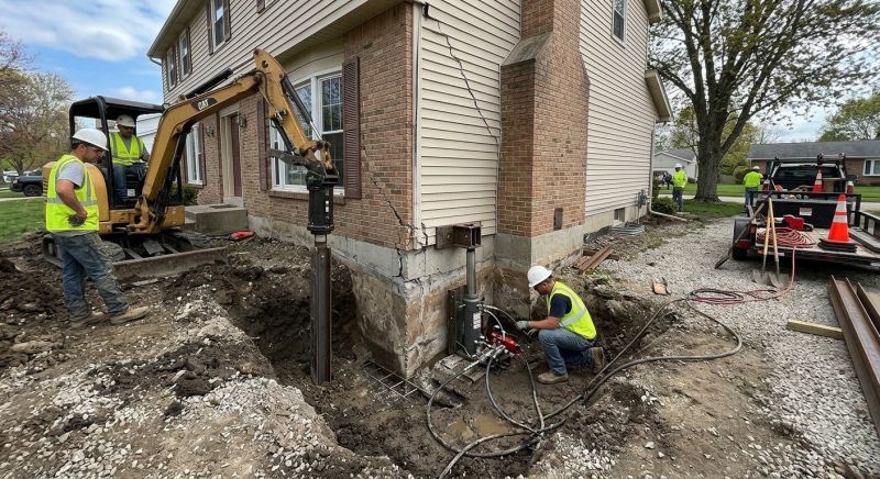 Sinking Foundation Repair in Middleville, MI
