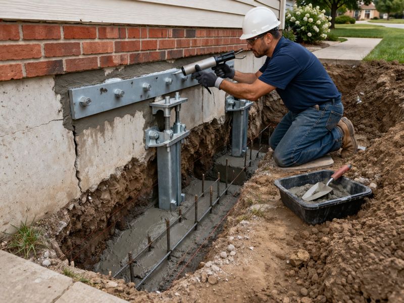 Sinking Foundation Repair in Otsego, MI