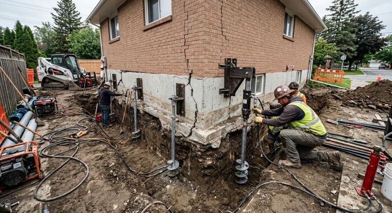 Sinking Foundation Repair in Richland, MI
