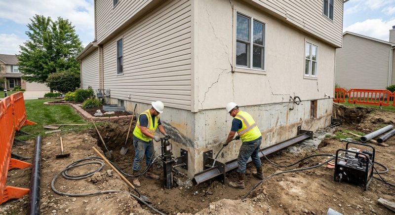 Sinking Foundation Repair in Saranac, MI