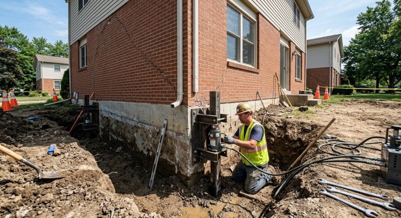 Sinking Foundation Repair in Calhoun County, MI